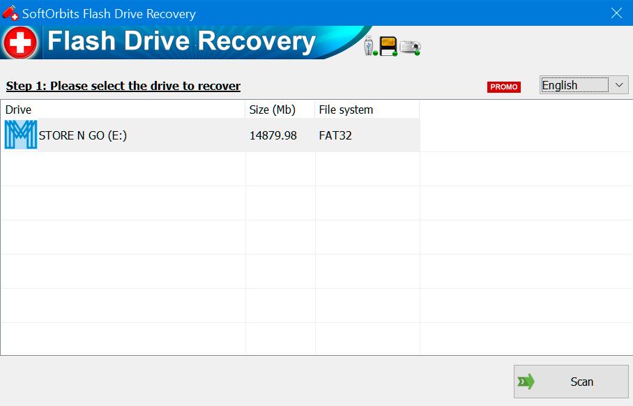 SoftOrbits Flash Drive Recovery স্ক্রিনশট.