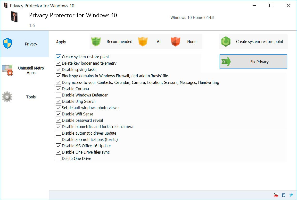 Privacy Protector for Windows 11 স্ক্রিনশট.